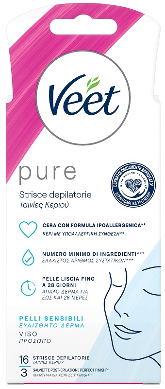 VEET STRISCE VISO IPOALLERGENICHE 16 PEZZI - farmagiri