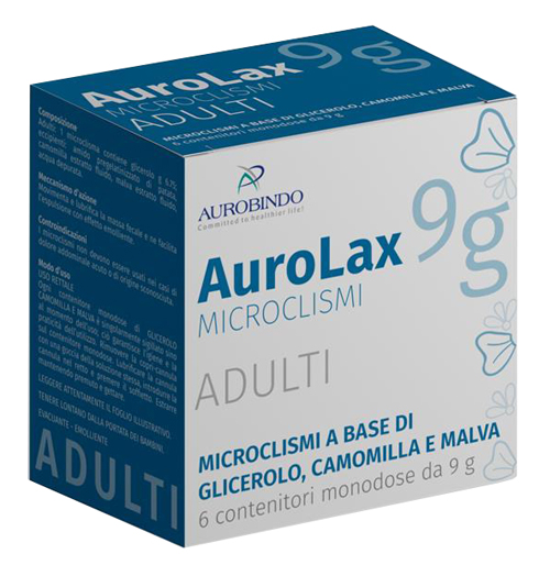 MICROCLISMI PER ADULTI AUROLAX 6 CONTENITORI 9 G - farmagiri