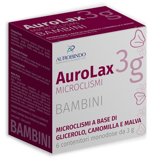 MICROCLISMI PER BAMBINI AUROLAX 6 CONTENITORI 3 G - farmagiri