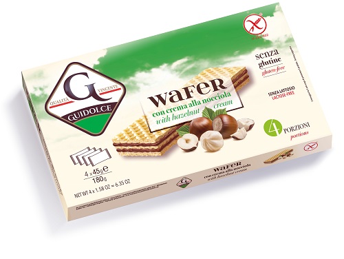 WAFER CON CREMA ALLA NOCCIOLA 4 PORZIONI X 45 G - farmagiri