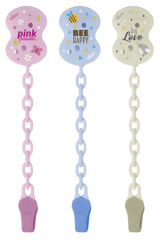 CHICCO CLIP CON CATENELLA MIXED COLORS NEW 2020 - farmagiri