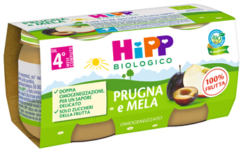HIPP BIO OMOGENEIZZATO PRUGNA E MELA 2 X 80 G - farmagiri