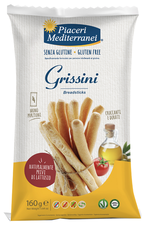 PIACERI MEDITERRANEI GRISSINI 160 G - farmagiri