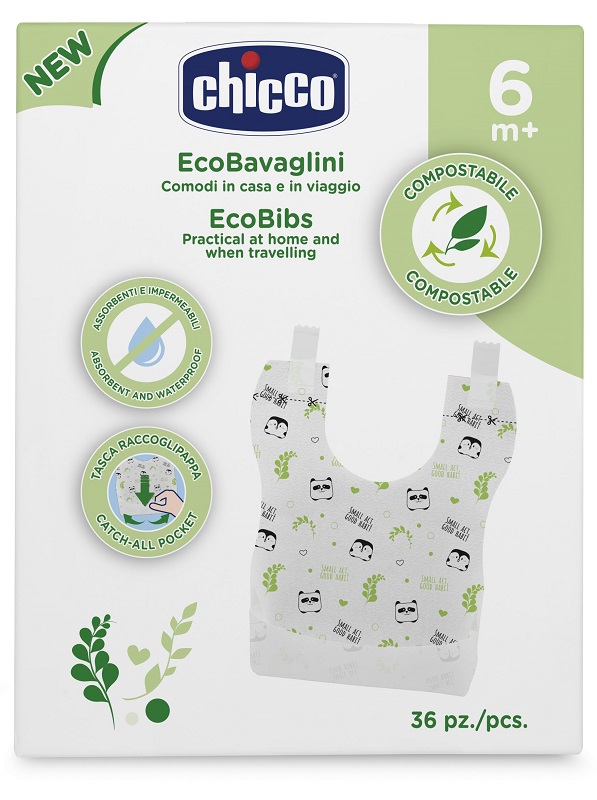 CHICCO BAVAGLINI MONOUSO COMPOSTABILI 36 PEZZI - farmagiri