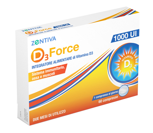 D3 FORCE ZENTIVA 1000UI 60 COMPRESSE - farmagiri