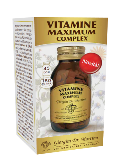 VITAMINE MAXIMUM COMPLEX 180 PASTIGLIE - farmagiri