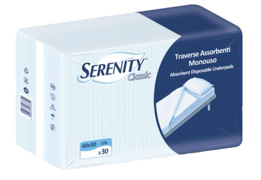 TRAVERSA SALVAMATERASSO PER INCONTINENZA SERENITY RELAX 60X90 CM 30 PEZZI - farmagiri
