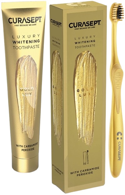 CURASEPT GOLD LUXURY WHITENING DENTIFRICIO 75 ML - farmagiri