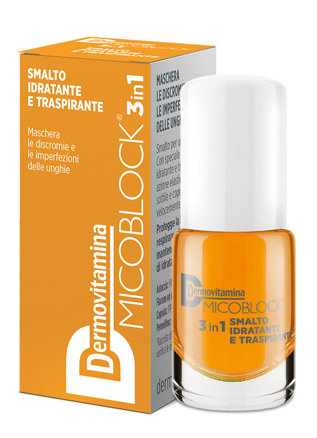 DERMOVITAMINA MICOBLOCK 3 IN 1 SMALTO IDRATANTE E TRASPIRANTE GIALLO 5 ML - farmagiri