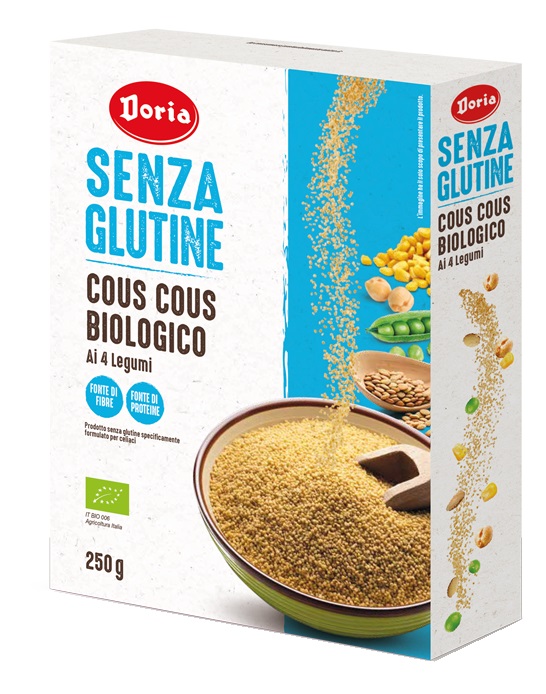 DORIA COUS COUS BIOLOGICO 4 LEGUMI 250 G - farmagiri