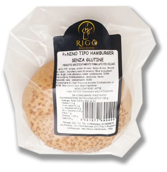RIGO' PANINO HAMBURGER 100 G - farmagiri