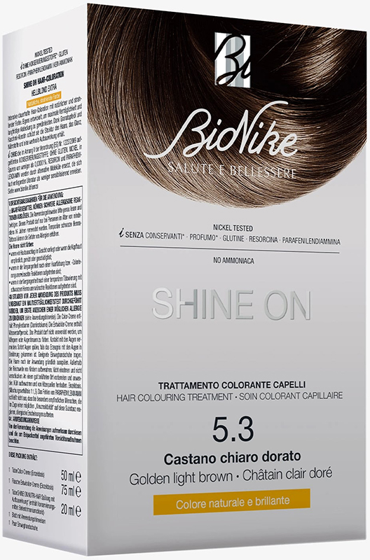 SHINE ON CASTANO CHIARO DORATO 5,3 FLACONE 75 ML + TUBO 50 ML - farmagiri