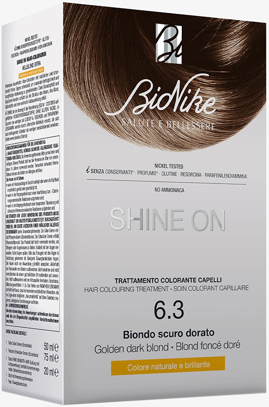 SHINE ON BIONDO SCURO DORATO 6,3 FLACONE 75 ML + TUBO 50 ML - farmagiri
