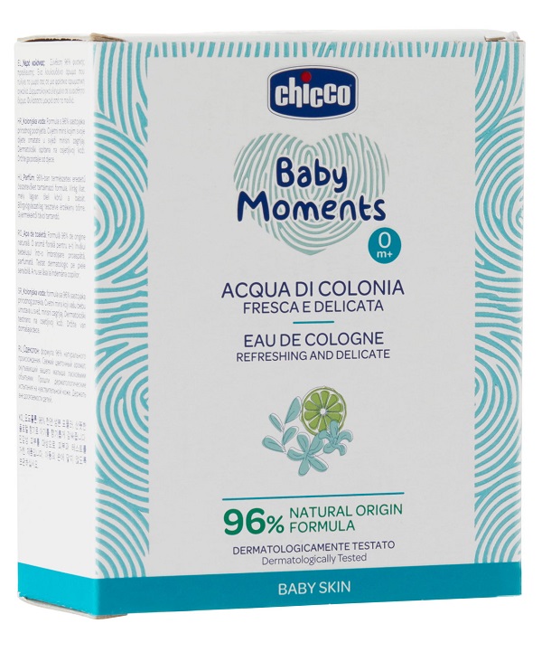 CHICCO BABY MOMENTS ACQUA DI COLONIA FRESCA E DELICATA 100 ML - farmagiri