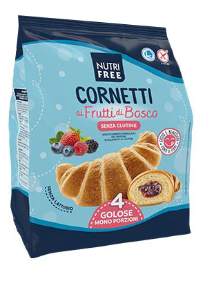 NUTRIFREE CORNETTI AI FRUTTI DI BOSCO 4 PEZZI DA 60 G - farmagiri