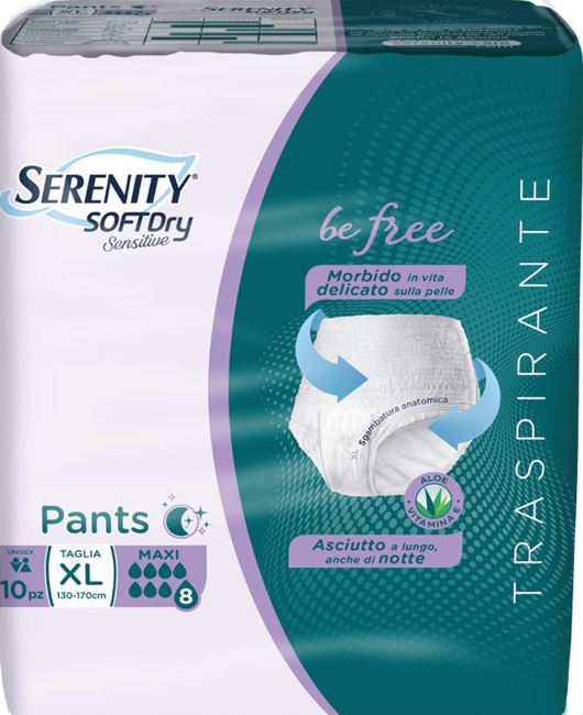 SERENITY PANTS SD SENSITIVE BE FREE MAXI XL 10 PEZZI - farmagiri