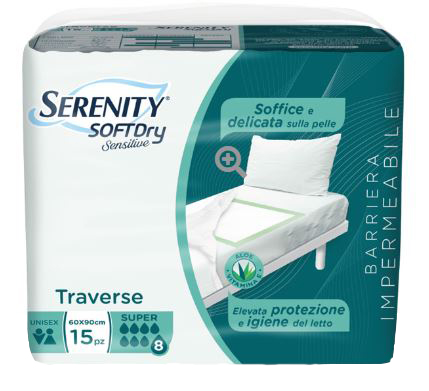 SERENITY TRAVERSA SD SENSITIVE SUPER 60X90 CM 15 PEZZI - farmagiri