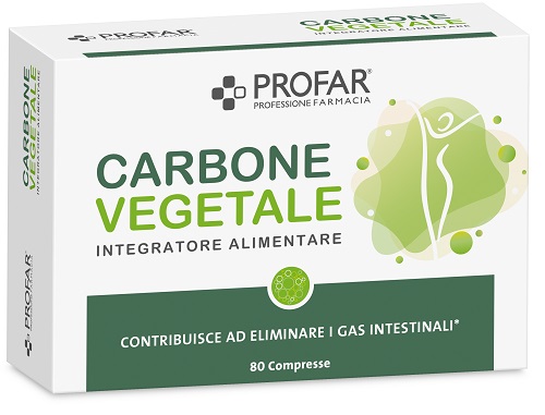 PROFAR CARBONE VEGETALE 80 COMPRESSE - farmagiri