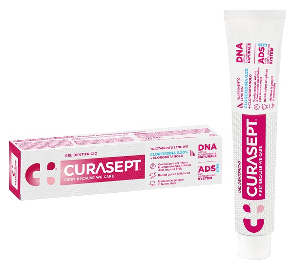 CURASEPT GEL DENTIFRICIO ADS DNA TRATTAMENTO LENITIVO 75 ML - farmagiri