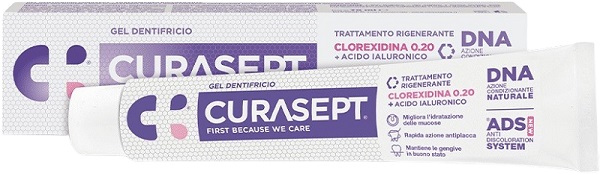 CURASEPT GEL DENTIFRICIO ADS DNA TRATTAMENTO RIGENERANTE 75 ML - farmagiri