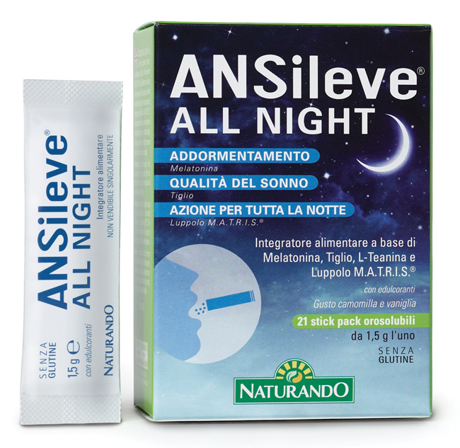 ANSILEVE ALL NIGHT 21 STICK PACK OROSOLUBILI - farmagiri