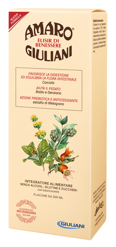 AMARO GIULIANI ELISIR BENESSERE 300 ML NUOVA FORMULA - farmagiri