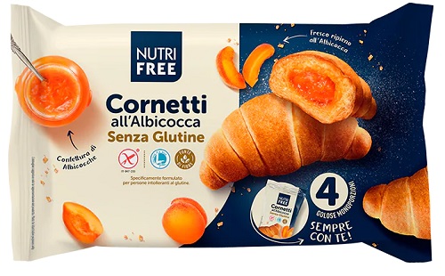 NUTRIFREE CORNETTI ALBICOCCA 4X60 G - farmagiri