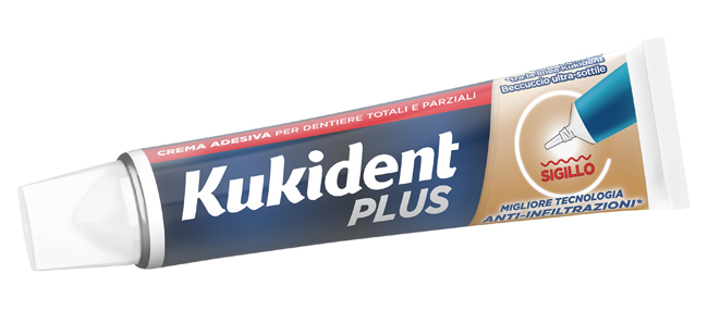 KUKIDENT PLUS BARRIERA ANTI-CIBO NEUTRO CREMA ADESIVA DENTIERE 40 G - farmagiri