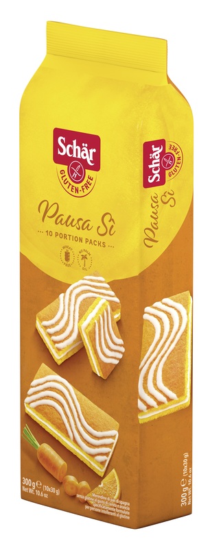 SCHAR PAUSA SI' MERENDINE DI PAN DI SPAGNA AL GUSTO DI CAROTA E ARANCIA 10 PORZIONI DA 30 G - farmagiri