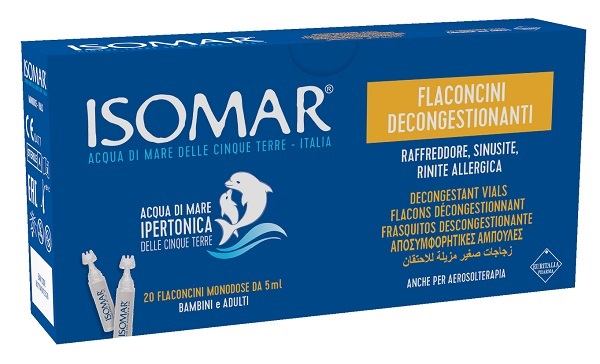ISOMAR FLACONCINI DECONGESTIONANTI SOLUZIONE IPERTONICA 20 FLACONCINI 5 ML - farmagiri