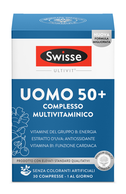 SWISSE MULTIVITAMINICO UOMO 50+ 30 COMPRESSE - farmagiri