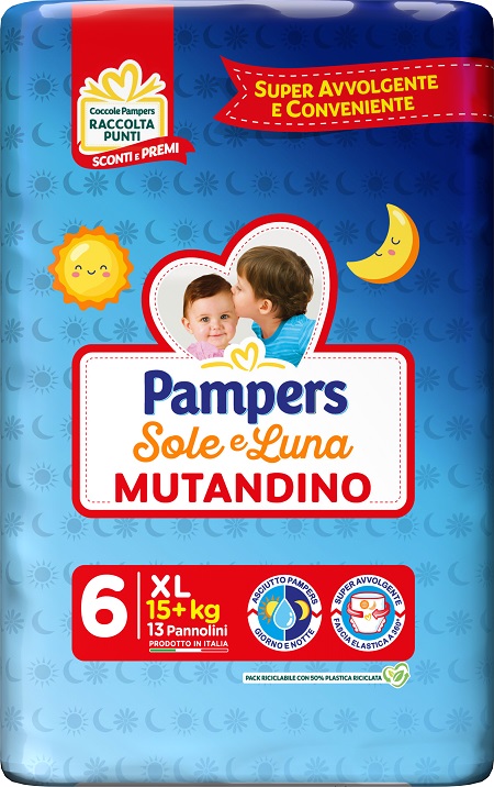 PAMPERS SOLE LUNA MUTANDINA XL 13 PEZZI - farmagiri