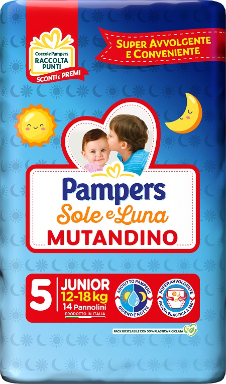 PAMPERS SOLE LUNA MUTANDINA JUNIOR 14 PEZZI - farmagiri
