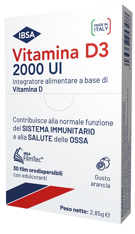 VITAMINA D3 IBSA 2000 UI 30 FILM ORODISPERSIBILI - farmagiri