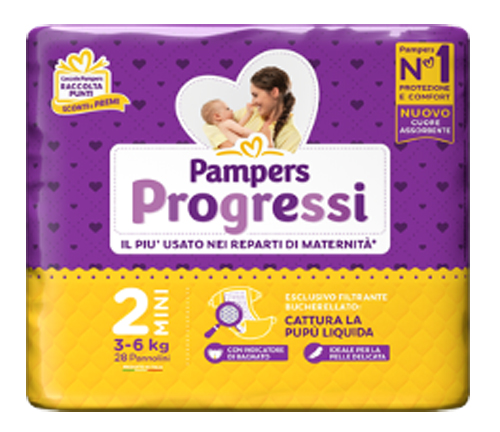 PAMPERS PROGRESSI MINI 28 PEZZI - farmagiri