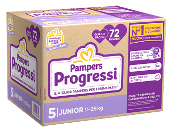 PAMPERS QUADRI PROGRESSI JUNIOR 72 PEZZI - farmagiri