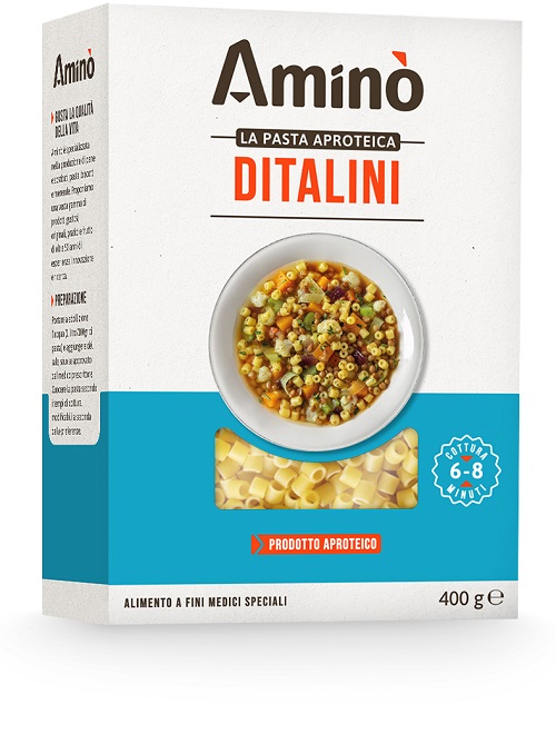 AMINO' LA PASTA APROTEICA DITALINI 400 G - farmagiri