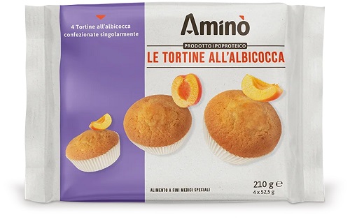AMINO' LE TORTINE ALBICOCCA 4 PEZZI DA 52,5 G - farmagiri