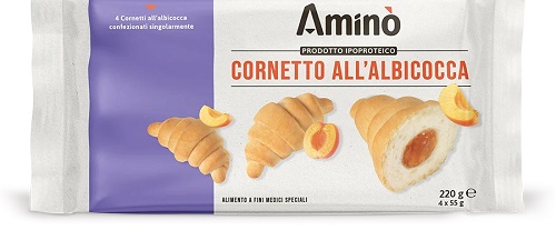 AMINO' CORNETTO ALBICOCCA 4 PEZZI DA 55 G - farmagiri
