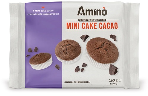AMINO' MINI CAKE CACAO 4 PEZZI DA 40 G - farmagiri