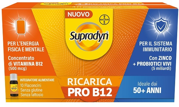 SUPRADYN RICARICA PRO B12 10 FLACONCINI - farmagiri