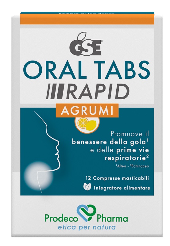GSE ORAL TABS RAPID AGRUMI 12 COMPRESSE MASTICABILI - farmagiri